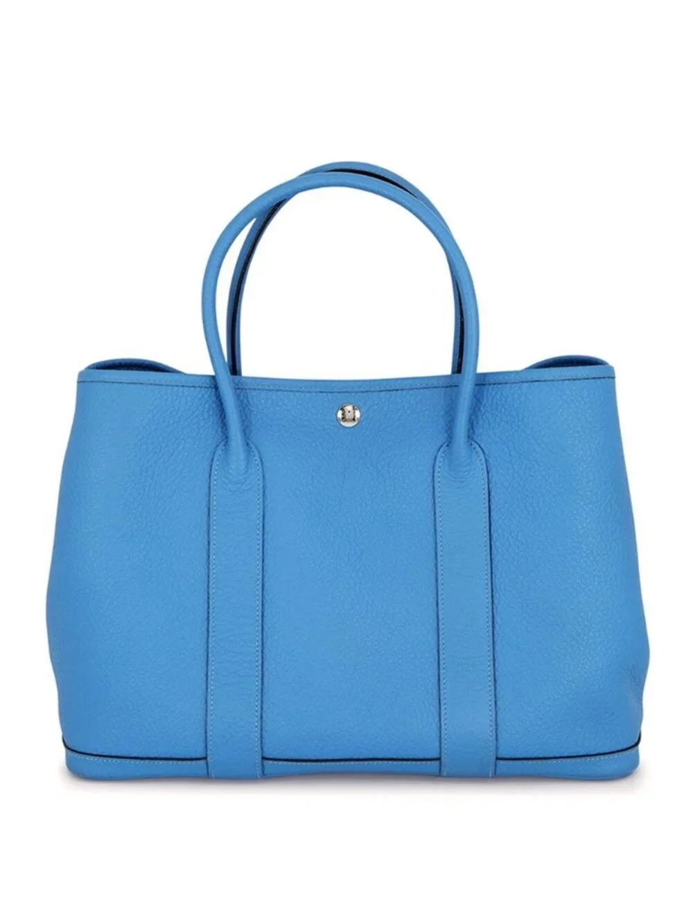 Hermes Tote Garden Party PM Cobalt Silver Negonda